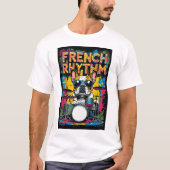 French Bulldog Playing Drums Tシャツ (正面)