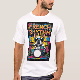 French Bulldog Playing Drums Tシャツ