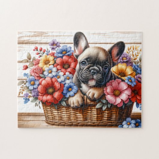 French Bulldog Puppy ジグソーパズル (横)