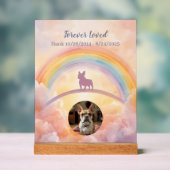 French Bulldog Rainbow Bridge Memorial Photo アクリルサイン (ニュートラル)