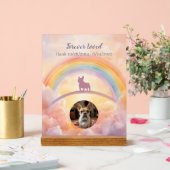 French Bulldog Rainbow Bridge Memorial Photo アクリルサイン (ウェディング)