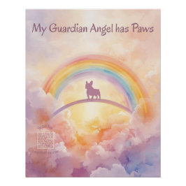 French Bulldog Rainbow Bridge Memorial Sign ポスター