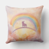 French Bulldog Rainbow Bridge Memorial Throw クッション (裏面)