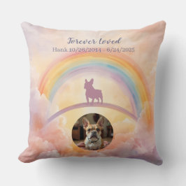 French Bulldog Rainbow Bridge Memorial Throw クッション