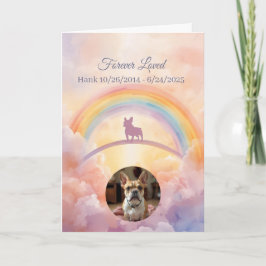 French Bulldog Rainbow Bridge Pet Loss Sympathy カード
