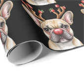 French Bulldog Reindeer Dog Lover Christmas Xmas ラッピングペーパー (ロールコーナー)