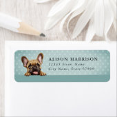 French Bulldog Return Address Labels ラベル (インサイチュ)