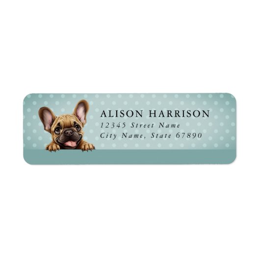 French Bulldog Return Address Labels ラベル (正面)