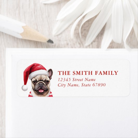 French Bulldog Return Address Labels ラベル (インサイチュ)