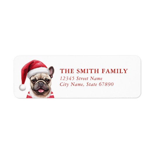French Bulldog Return Address Labels ラベル (正面)