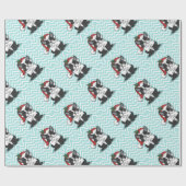 French bulldog Santa Claus Holiday ラッピングペーパー (フラット)