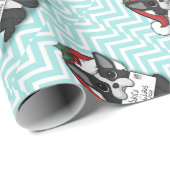 French bulldog Santa Claus Holiday ラッピングペーパー (ロールコーナー)