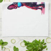 French Bulldog SciFi Wearing Cool Sunglasses キッチンタオル (折り畳み)