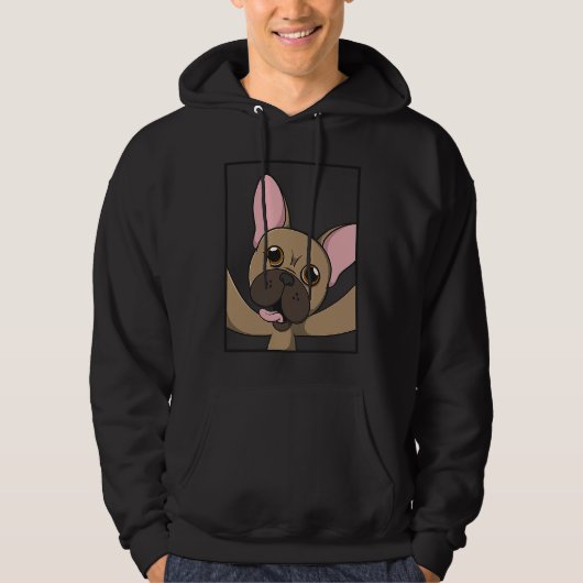 French Bulldog Selfie Animal Dog for a dog owner パーカ (正面)