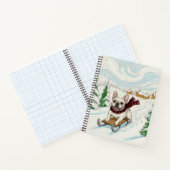 French Bulldog Sledding, Spiral Notebook ノートブック (内部)