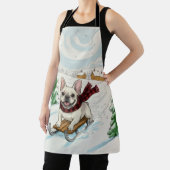 French Bulldog Sledding, Trivet エプロン (インサイチュ)