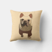 French Bulldog, Soft Peach クッション (裏面)