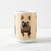 French Bulldog, Soft Peach コーヒーマグカップ (中央)