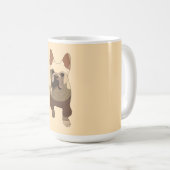 French Bulldog, Soft Peach コーヒーマグカップ (正面右)