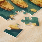 French Bulldog St Patrick’s Day Cute Lucky Dog ジグソーパズル (側面)