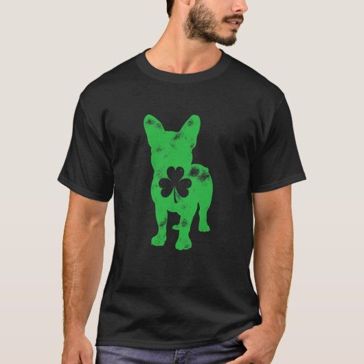 French Bulldog St Patricks Day Boys Girls Shamrock Tシャツ (正面)