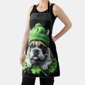 French Bulldog St. Patrick's Day Kleeblatt Glück エプロン (インサイチュ)