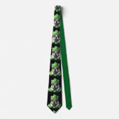French Bulldog St. Patrick's Day Kleeblatt Glück ネクタイ (正面)