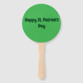 French Bulldog St. Patrick's Day Kleeblatt Glück ハンドファン (裏面)