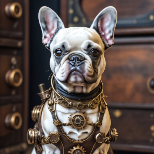 French Bulldog steampunk Puppy  薄葉紙