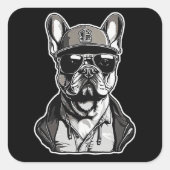 French Bulldog Streetwear スクエアシール (正面)