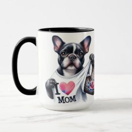 French Bulldog Tattoo I 💗 Mom Coffee Mug Cup マグカップ