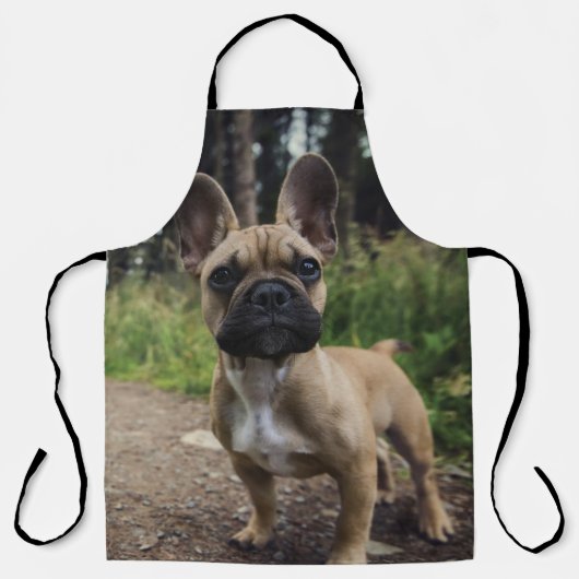 French Bulldog Throw Pillow エプロン (正面)