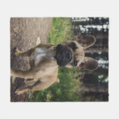 French Bulldog Throw Pillow フリースブランケット (正面(横))