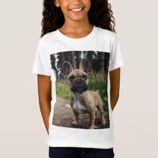 French Bulldog Throw Pillow Tシャツ (正面)