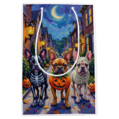 French Bulldog Trick-or-Treating Halloween Costume ミディアムペーパーバッグ (正面)