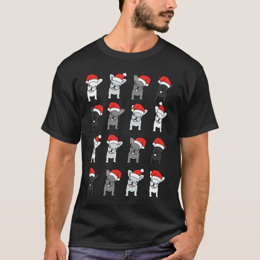 French Bulldog Ugly Christmas Holiday  for Women a Tシャツ (正面)
