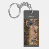 French Bulldog und Mastiff Freunde キーホルダー (正面左)