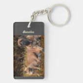 French Bulldog und Mastiff Freunde キーホルダー (裏面)