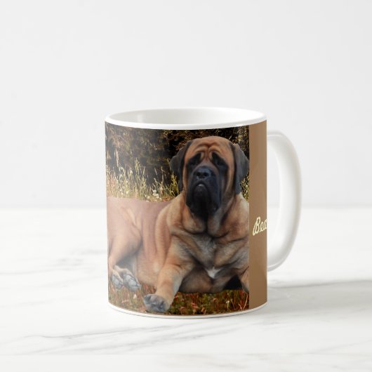 French Bulldog und Mastiff Freunde コーヒーマグカップ (正面右)