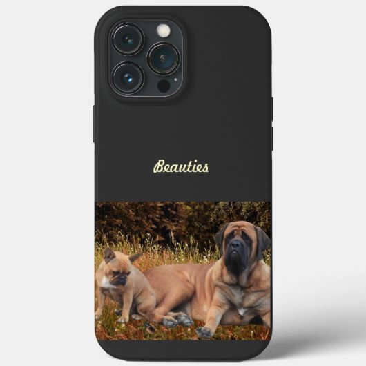 French Bulldog und Mastiff Freunde Case-Mate iPhoneケース (裏面)