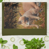 French Bulldog und Mastiff Freundschaft キッチンタオル (折り畳み)