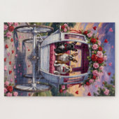 French Bulldog Valentine's Day  ジグソーパズル (横)