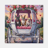 French Bulldog Valentine's Day  マグネット (正面)