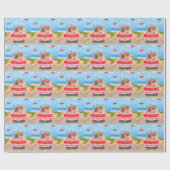 French Bulldog Valentine's Day Truck ラッピングペーパー (フラット)