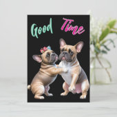 French Bulldog  verliebt Valentinstag  セーブザデート (スタンド正面)