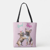 French Bulldog  verliebt Valentinstag  トートバッグ (裏面)