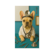 French Bulldog Vet Doctor Puppy Dog Business Card