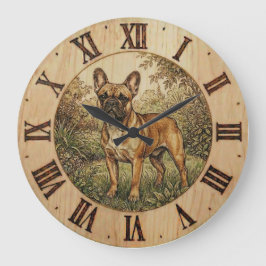 French Bulldog Wall Clock - Urban Pet Decor ラージ壁時計