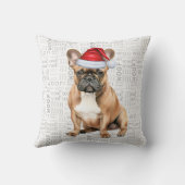 French Bulldog Watercolor Christmas クッション (裏面)
