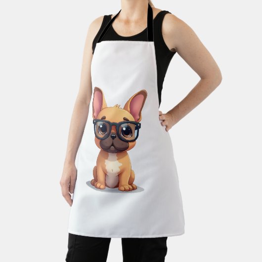 French Bulldog Wearing Glasses Copy エプロン (インサイチュ)
